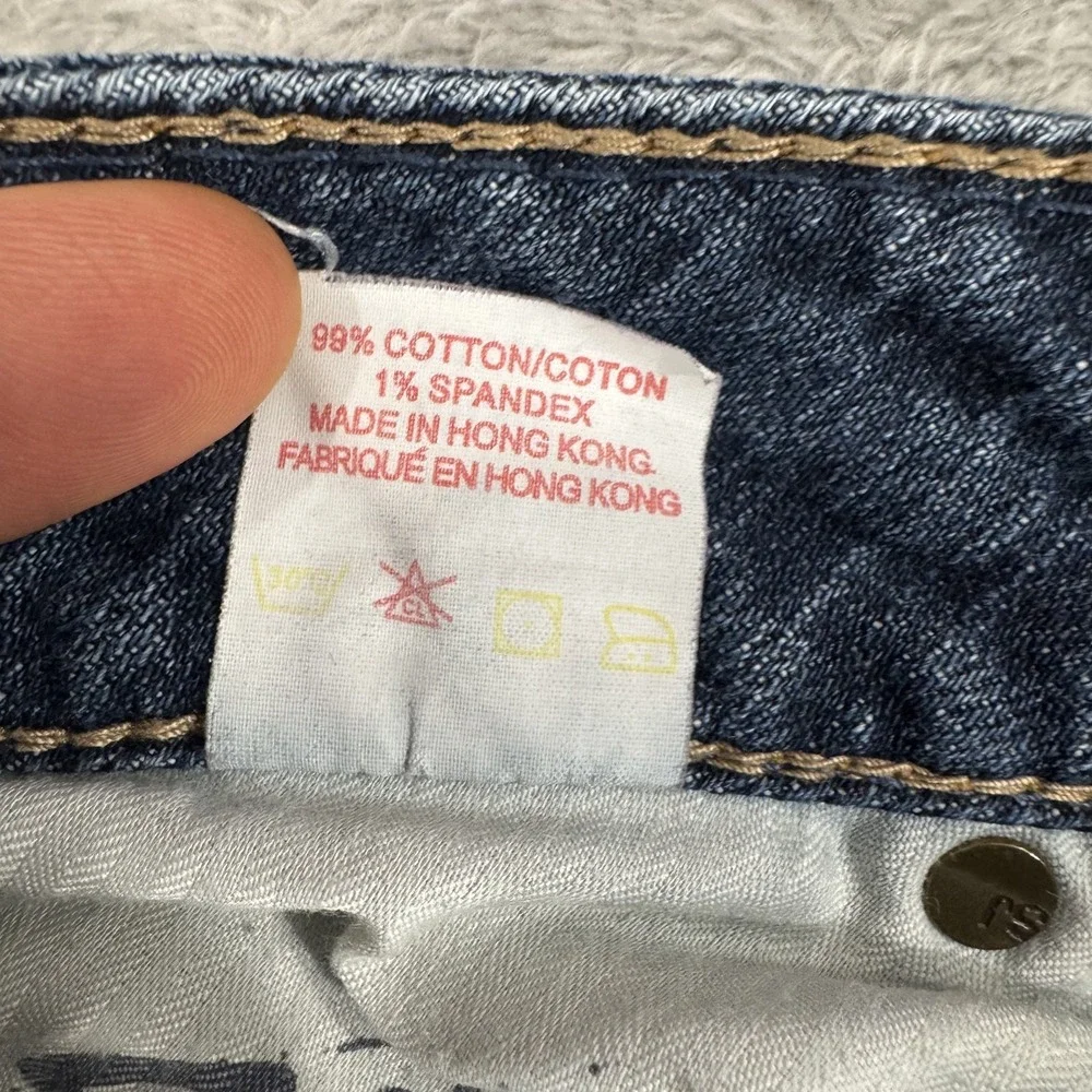 Silver Jeans Womens W29 L30 Blue‎ Bootcut Stretch Western Julia Faded Whiskered